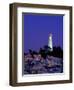 Coit Tower, Telegraph Hill at Dusk, San Francisco, U.S.A.-Thomas Winz-Framed Premium Photographic Print