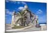 Cojimar Fort and 1959 Dodge Custom Loyal Lancer Convertible, Cojimar, Havana, Cuba (Mr)-Jon Arnold-Mounted Photographic Print