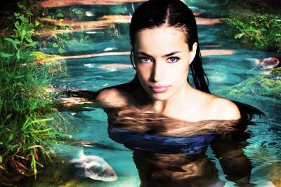 Beautiful Fantasy Woman in Water
