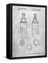 Coke Bottle Display Cooler Patent-Cole Borders-Framed Stretched Canvas