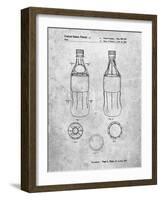 Coke Bottle Display Cooler Patent-Cole Borders-Framed Art Print