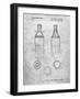 Coke Bottle Display Cooler Patent-Cole Borders-Framed Art Print