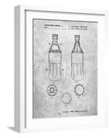 Coke Bottle Display Cooler Patent-Cole Borders-Framed Art Print