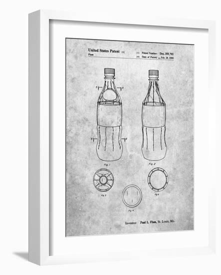 Coke Bottle Display Cooler Patent-Cole Borders-Framed Art Print