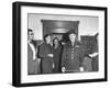 Col. Burton Andrus Announcing Suicide of Hermann Goering During Trial of German War Criminals-null-Framed Photographic Print