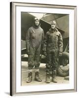 Col. Charles A. Lindbergh (Left) and Harry F. Guggenheim in Flight-Suits. Dec. 8, 1928-null-Framed Photo