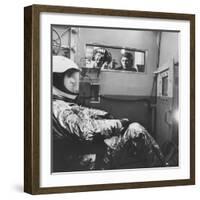 Col. John P. Stapp Watching a Subject in the Altitude Chamber-null-Framed Photographic Print