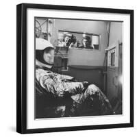 Col. John P. Stapp Watching a Subject in the Altitude Chamber-null-Framed Photographic Print