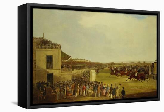 Col. Peels's 'The Bey of Algiers', Nat Flatman Up, Winning the 1840 Chester Cup-William Tasker-Framed Stretched Canvas
