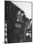 Col. Ryan and Major General Mcmullen Looking Out the Cab of a New Locomotive-null-Mounted Photographic Print