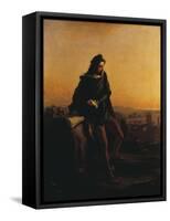 Cola Di Rienzo, Contemplating the Ruins of Rome from Above, 1855-Federico Faruffini-Framed Stretched Canvas