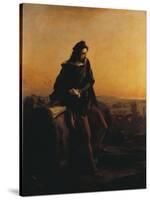 Cola Di Rienzo, Contemplating the Ruins of Rome from Above, 1855-Federico Faruffini-Stretched Canvas