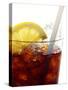 Cola with Crushed Ice, Lemon and Straw (Close-Up)-Foodcollection-Stretched Canvas