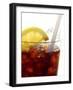 Cola with Crushed Ice, Lemon and Straw (Close-Up)-Foodcollection-Framed Photographic Print