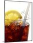 Cola with Crushed Ice, Lemon and Straw (Close-Up)-Foodcollection-Mounted Photographic Print