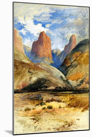 Colburn's Butte, South Utah, 1873-Thomas Moran-Mounted Giclee Print