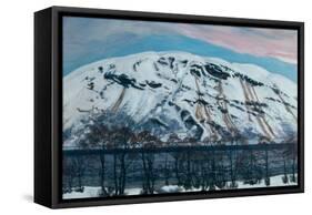 Cold April morning with avalanche Snow mountain, 1909-Nikolai Astrup-Framed Stretched Canvas