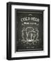 Cold Beer Poster on Chalkboard-hoverfly-Framed Art Print