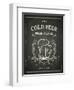 Cold Beer Poster on Chalkboard-hoverfly-Framed Art Print