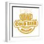 Cold Beer Stamp-radubalint-Framed Art Print