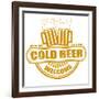 Cold Beer Stamp-radubalint-Framed Art Print