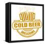 Cold Beer Stamp-radubalint-Framed Stretched Canvas