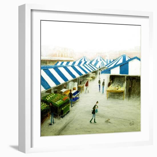 Cold Day, Hitchin Market-Chris Ross Williamson-Framed Giclee Print