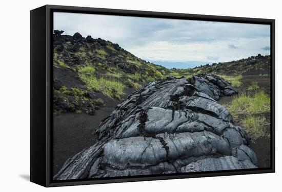 Cold Lava after an Eruption of Tolbachik Volcano, Kamchatka, Russia, Eurasia-Michael Runkel-Framed Stretched Canvas