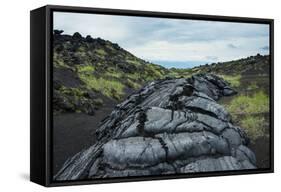 Cold Lava after an Eruption of Tolbachik Volcano, Kamchatka, Russia, Eurasia-Michael Runkel-Framed Stretched Canvas