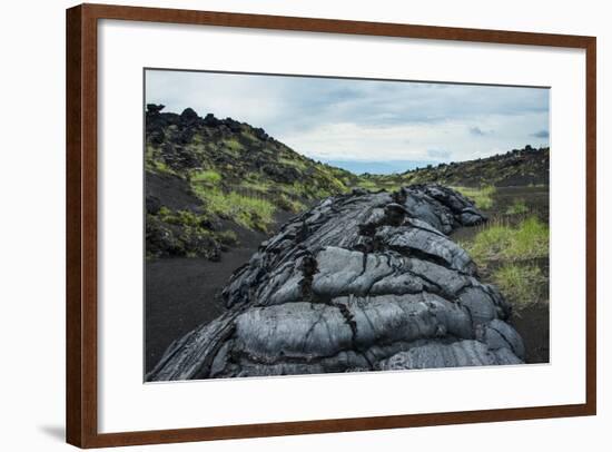 Cold Lava after an Eruption of Tolbachik Volcano, Kamchatka, Russia, Eurasia-Michael Runkel-Framed Photographic Print