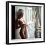 Cold morning and hot coffee-Elizaveta Shaburova-Framed Photographic Print