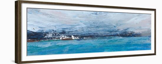 Cold Ocean, Landscape with the Sea, Rough Country. Painting, Pictorial Art-Ingaga-Framed Premium Giclee Print