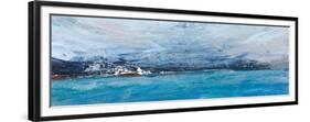 Cold Ocean, Landscape with the Sea, Rough Country. Painting, Pictorial Art-Ingaga-Framed Premium Giclee Print