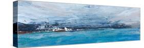 Cold Ocean, Landscape with the Sea, Rough Country. Painting, Pictorial Art-Ingaga-Stretched Canvas