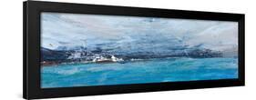 Cold Ocean, Landscape with the Sea, Rough Country. Painting, Pictorial Art-Ingaga-Framed Art Print