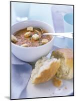 Cold Tomato Soup with Croutons-Ian Garlick-Mounted Photographic Print