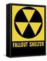 Cold War Era Fallout Shelter Sign-Stocktrek Images-Framed Stretched Canvas