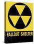 Cold War Era Fallout Shelter Sign-Stocktrek Images-Stretched Canvas