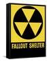 Cold War Era Fallout Shelter Sign-Stocktrek Images-Framed Stretched Canvas