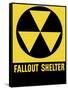 Cold War Era Fallout Shelter Sign-Stocktrek Images-Framed Stretched Canvas
