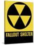 Cold War Era Fallout Shelter Sign-Stocktrek Images-Stretched Canvas