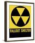 Cold War Era Fallout Shelter Sign-Stocktrek Images-Framed Premium Photographic Print