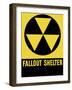 Cold War Era Fallout Shelter Sign-Stocktrek Images-Framed Photographic Print