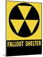 Cold War Era Fallout Shelter Sign-Stocktrek Images-Mounted Photographic Print