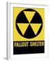 Cold War Era Fallout Shelter Sign-Stocktrek Images-Framed Photographic Print