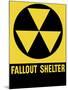 Cold War Era Fallout Shelter Sign-Stocktrek Images-Mounted Photographic Print