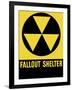 Cold War Era Fallout Shelter Sign-Stocktrek Images-Framed Photographic Print