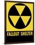 Cold War Era Fallout Shelter Sign-Stocktrek Images-Framed Photographic Print