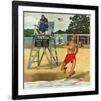 "Cold Water Swimmer," June 17, 1961-Richard Sargent-Framed Giclee Print