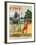 "Cold Water Swimmer," Saturday Evening Post Cover, June 17, 1961-Richard Sargent-Framed Giclee Print